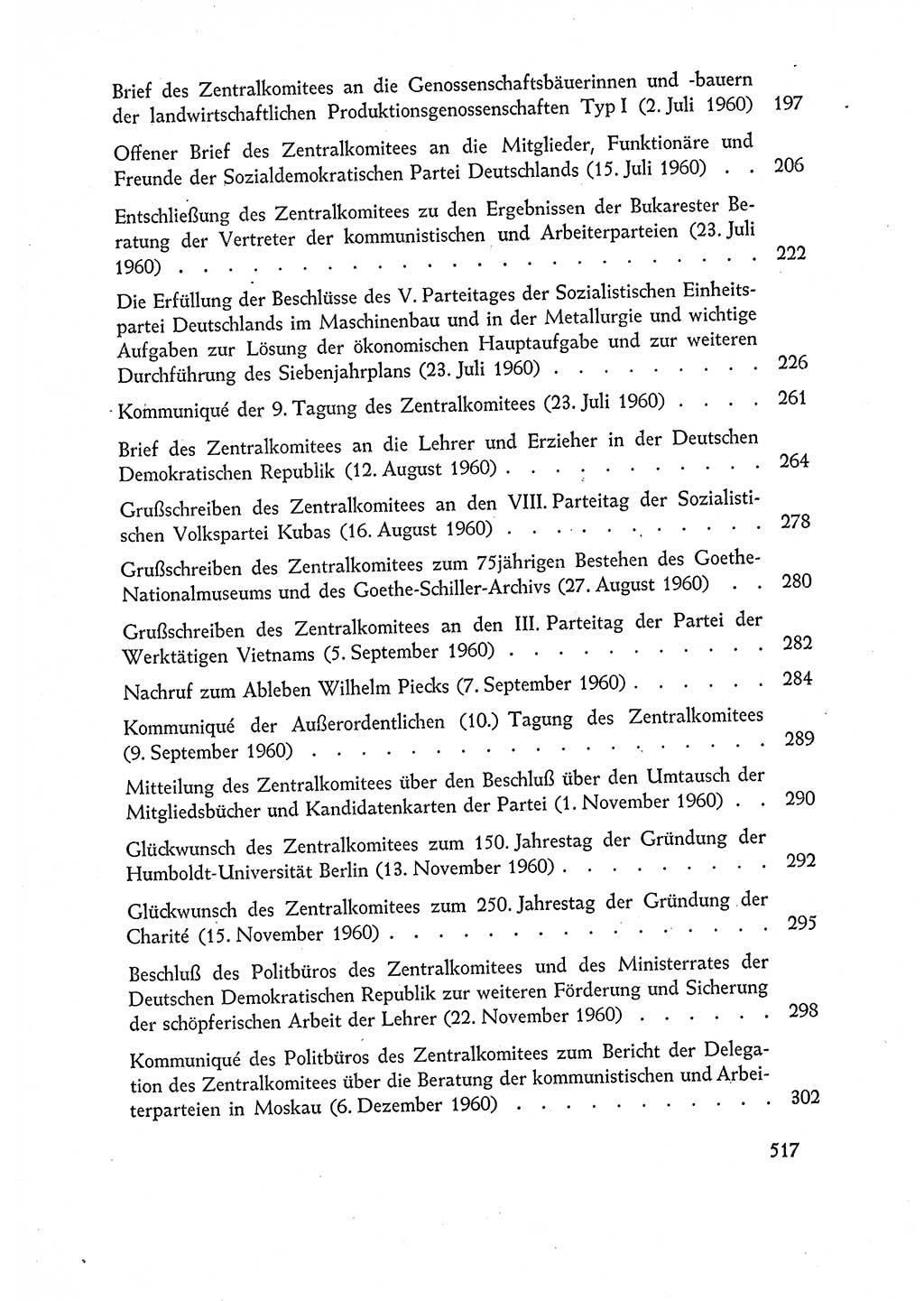 Dokumente der Sozialistischen Einheitspartei Deutschlands (SED) [Deutsche Demokratische Republik (DDR)] 1960-1961, Seite 517 (Dok. SED DDR 1960-1961, S. 517)