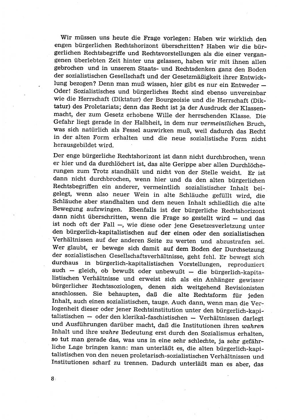 Zur Entwicklung des sozialistischen Strafrechts der Deutschen Demokratischen Republik (DDR) 1960, Seite 8 (Entw. soz. Strafr. DDR 1960, S. 8)