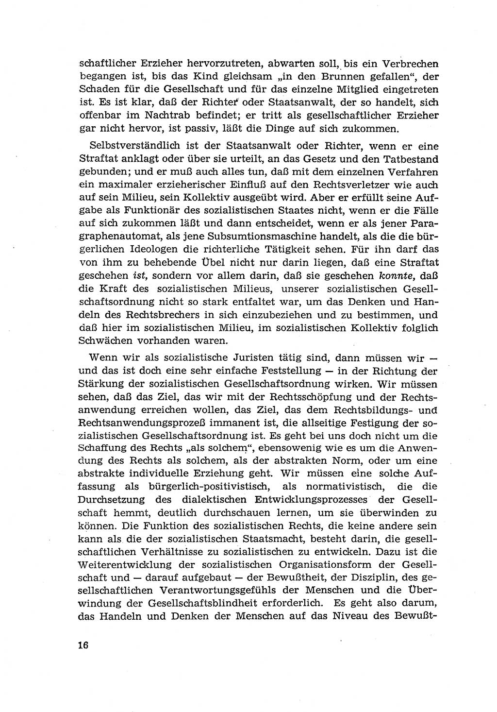 Zur Entwicklung des sozialistischen Strafrechts der Deutschen Demokratischen Republik (DDR) 1960, Seite 16 (Entw. soz. Strafr. DDR 1960, S. 16)