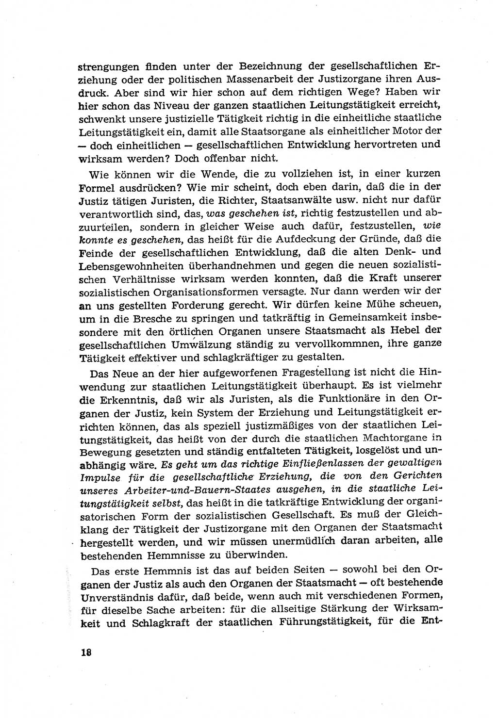Zur Entwicklung des sozialistischen Strafrechts der Deutschen Demokratischen Republik (DDR) 1960, Seite 18 (Entw. soz. Strafr. DDR 1960, S. 18)