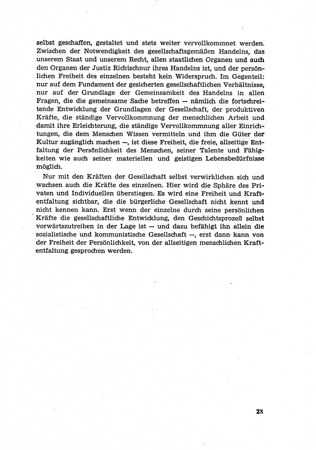 Zur Entwicklung des sozialistischen Strafrechts der Deutschen Demokratischen Republik (DDR) 1960, Seite 23 (Entw. soz. Strafr. DDR 1960, S. 23)