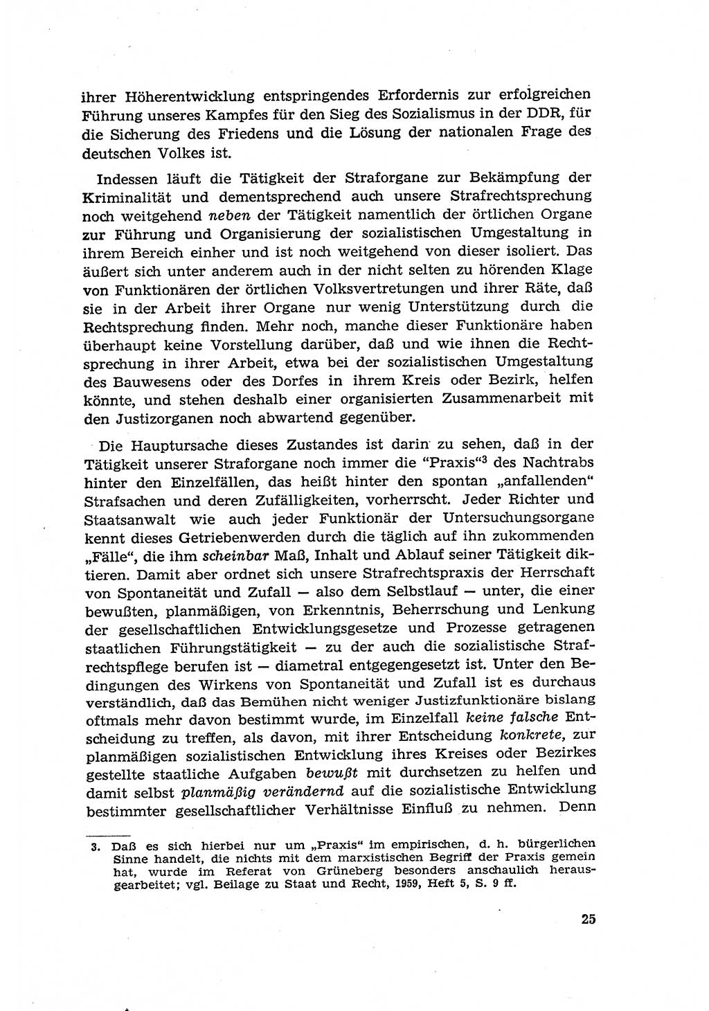 Zur Entwicklung des sozialistischen Strafrechts der Deutschen Demokratischen Republik (DDR) 1960, Seite 25 (Entw. soz. Strafr. DDR 1960, S. 25)