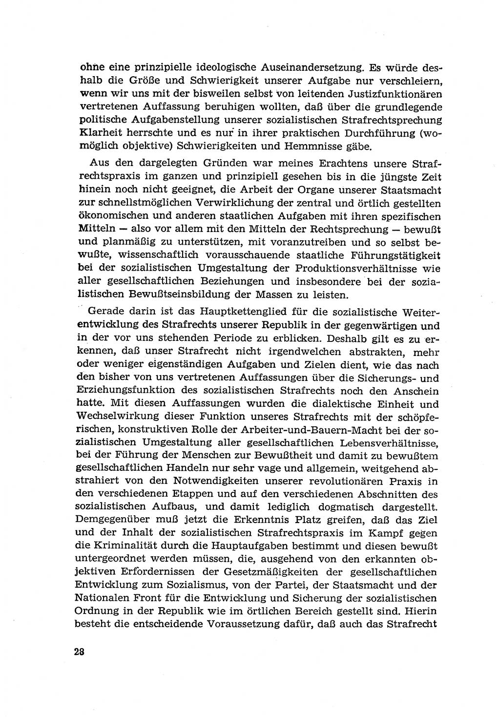 Zur Entwicklung des sozialistischen Strafrechts der Deutschen Demokratischen Republik (DDR) 1960, Seite 28 (Entw. soz. Strafr. DDR 1960, S. 28)