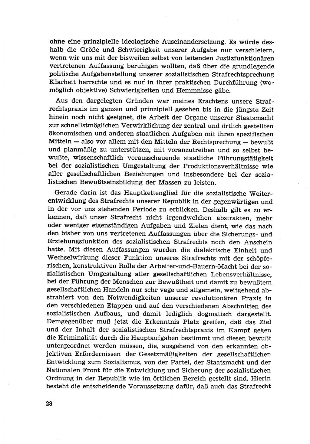 Zur Entwicklung des sozialistischen Strafrechts der Deutschen Demokratischen Republik (DDR) 1960, Seite 28 (Entw. soz. Strafr. DDR 1960, S. 28)