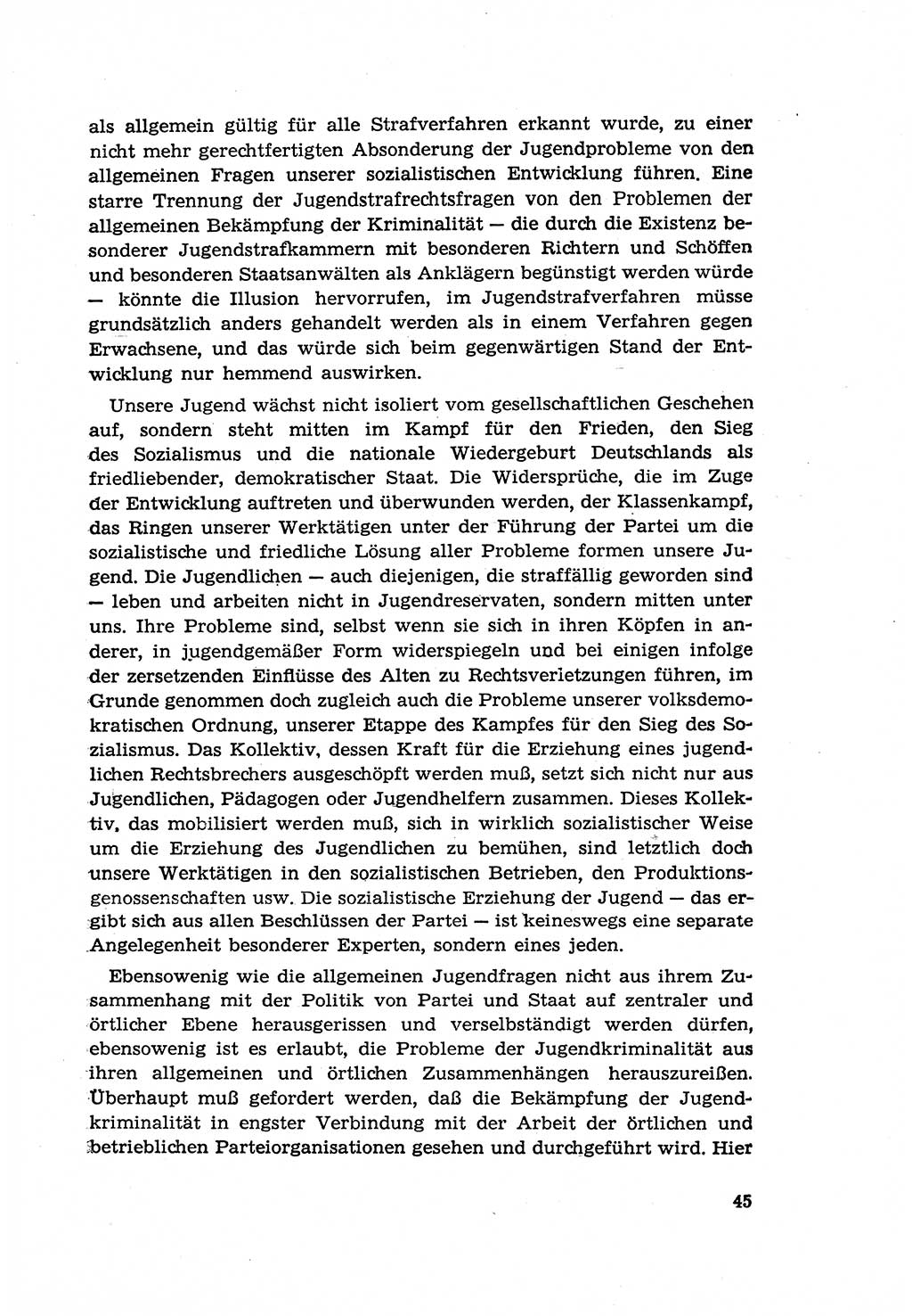 Zur Entwicklung des sozialistischen Strafrechts der Deutschen Demokratischen Republik (DDR) 1960, Seite 45 (Entw. soz. Strafr. DDR 1960, S. 45)