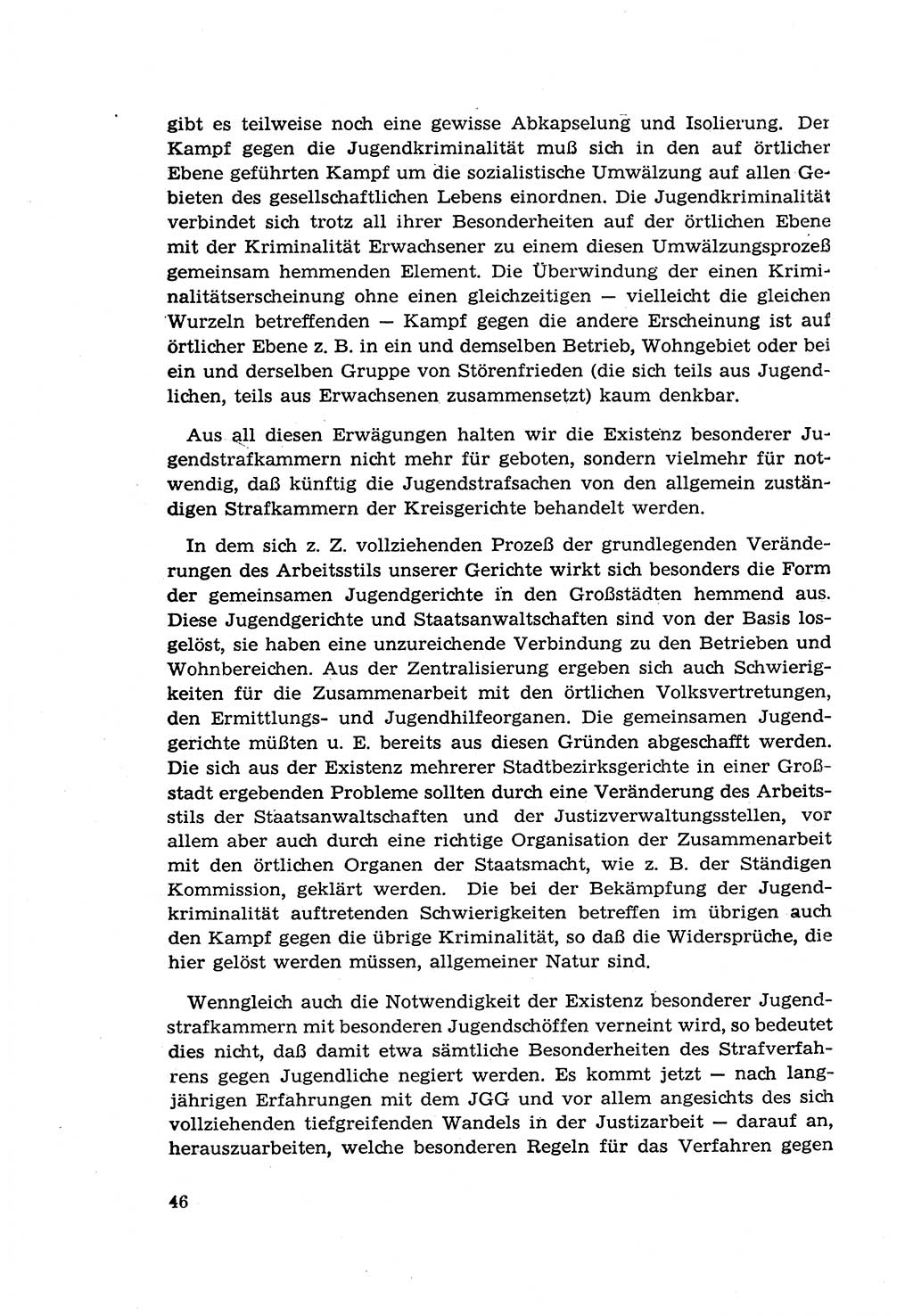 Zur Entwicklung des sozialistischen Strafrechts der Deutschen Demokratischen Republik (DDR) 1960, Seite 46 (Entw. soz. Strafr. DDR 1960, S. 46)