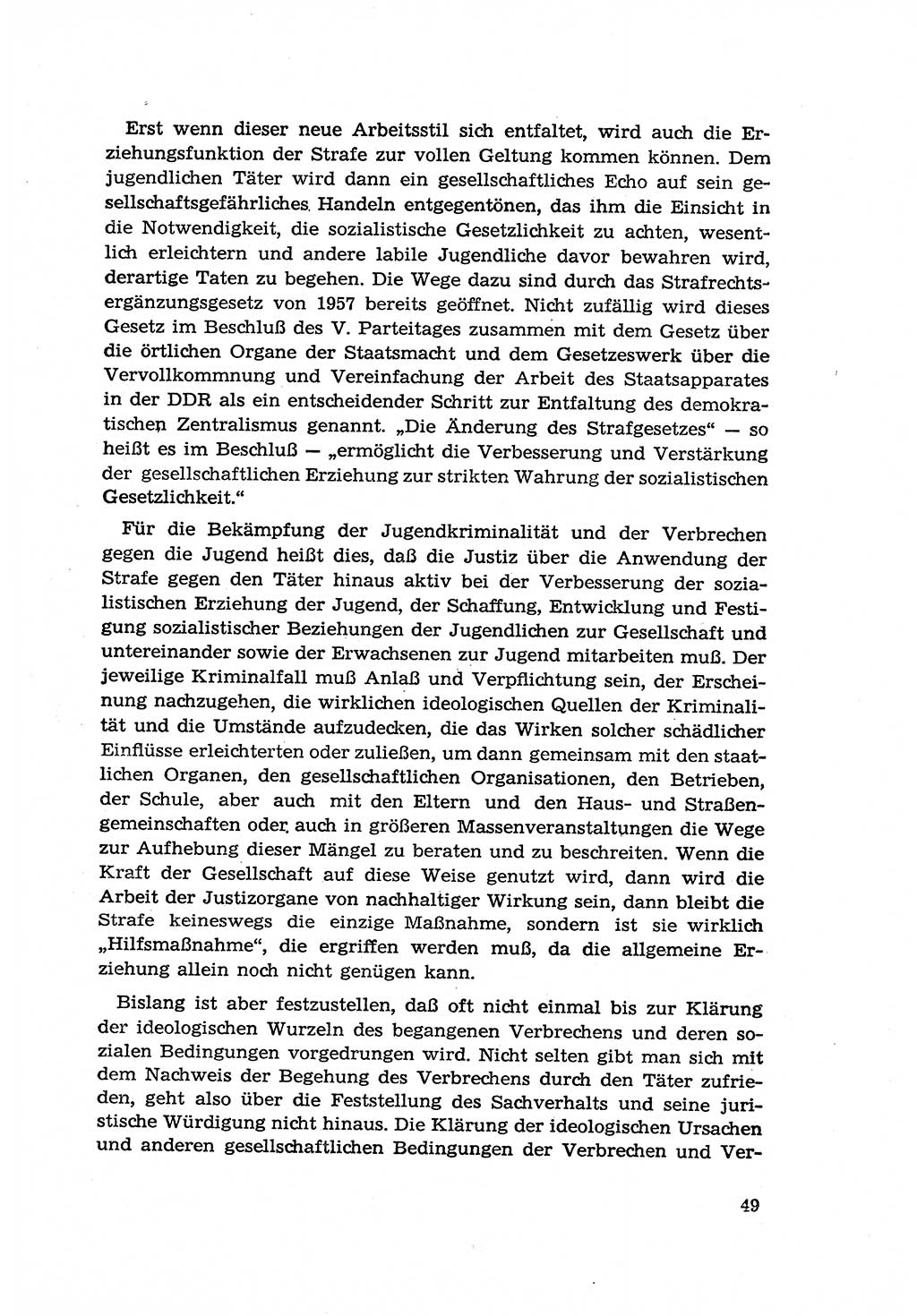 Zur Entwicklung des sozialistischen Strafrechts der Deutschen Demokratischen Republik (DDR) 1960, Seite 49 (Entw. soz. Strafr. DDR 1960, S. 49)