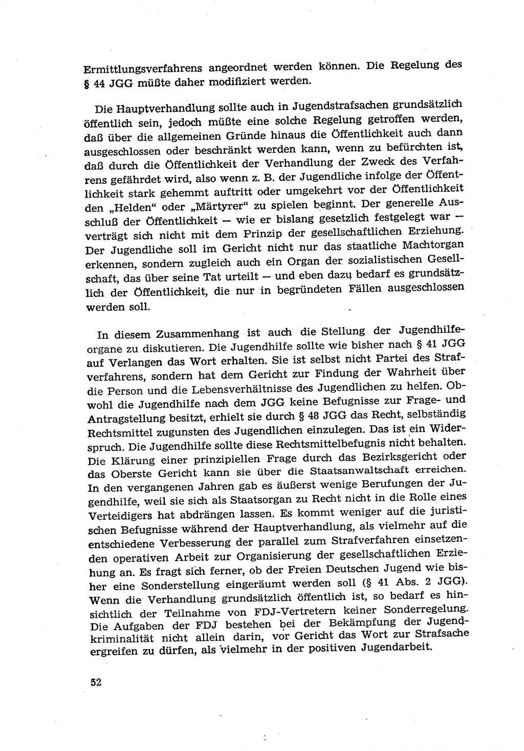 Zur Entwicklung des sozialistischen Strafrechts der Deutschen Demokratischen Republik (DDR) 1960, Seite 52 (Entw. soz. Strafr. DDR 1960, S. 52)