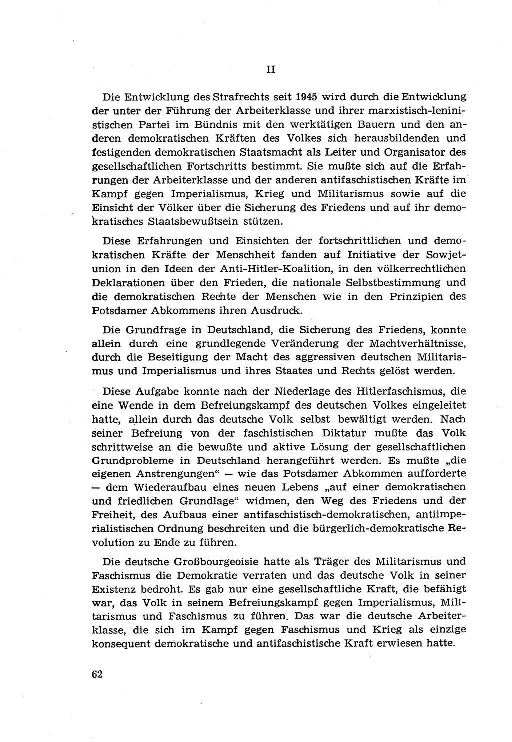 Zur Entwicklung des sozialistischen Strafrechts der Deutschen Demokratischen Republik (DDR) 1960, Seite 62 (Entw. soz. Strafr. DDR 1960, S. 62)