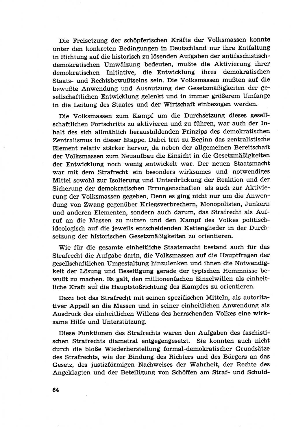 Zur Entwicklung des sozialistischen Strafrechts der Deutschen Demokratischen Republik (DDR) 1960, Seite 64 (Entw. soz. Strafr. DDR 1960, S. 64)