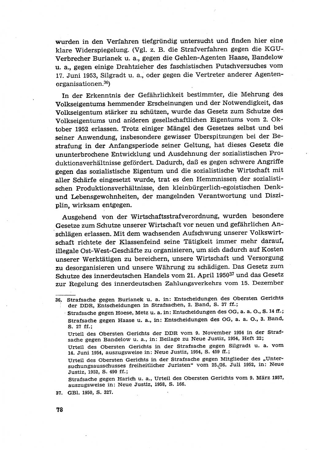 Zur Entwicklung des sozialistischen Strafrechts der Deutschen Demokratischen Republik (DDR) 1960, Seite 78 (Entw. soz. Strafr. DDR 1960, S. 78)