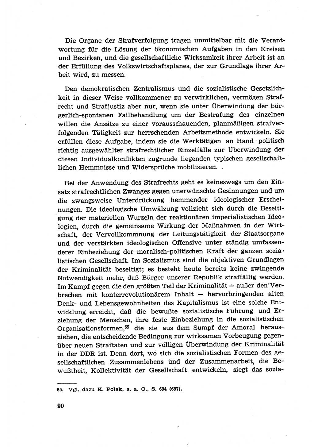 Zur Entwicklung des sozialistischen Strafrechts der Deutschen Demokratischen Republik (DDR) 1960, Seite 90 (Entw. soz. Strafr. DDR 1960, S. 90)