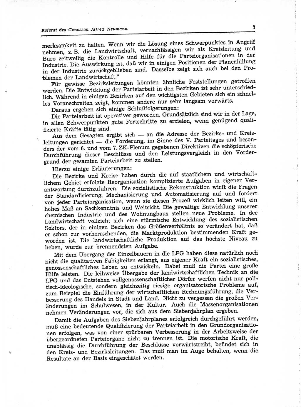 Neuer Weg (NW), Organ des Zentralkomitees (ZK) der SED (Sozialistische Einheitspartei Deutschlands) für Fragen des Parteilebens, 15. Jahrgang [Deutsche Demokratische Republik (DDR)] 1960, Seite 3 (NW ZK SED DDR 1960, S. 3)