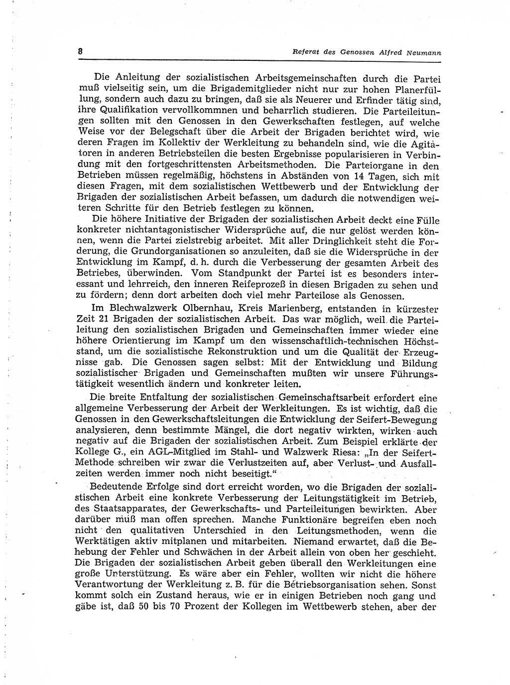 Neuer Weg (NW), Organ des Zentralkomitees (ZK) der SED (Sozialistische Einheitspartei Deutschlands) für Fragen des Parteilebens, 15. Jahrgang [Deutsche Demokratische Republik (DDR)] 1960, Seite 8 (NW ZK SED DDR 1960, S. 8)