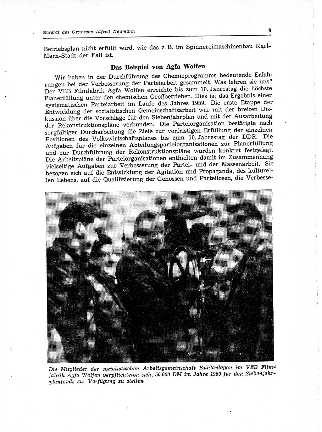 Neuer Weg (NW), Organ des Zentralkomitees (ZK) der SED (Sozialistische Einheitspartei Deutschlands) für Fragen des Parteilebens, 15. Jahrgang [Deutsche Demokratische Republik (DDR)] 1960, Seite 9 (NW ZK SED DDR 1960, S. 9)