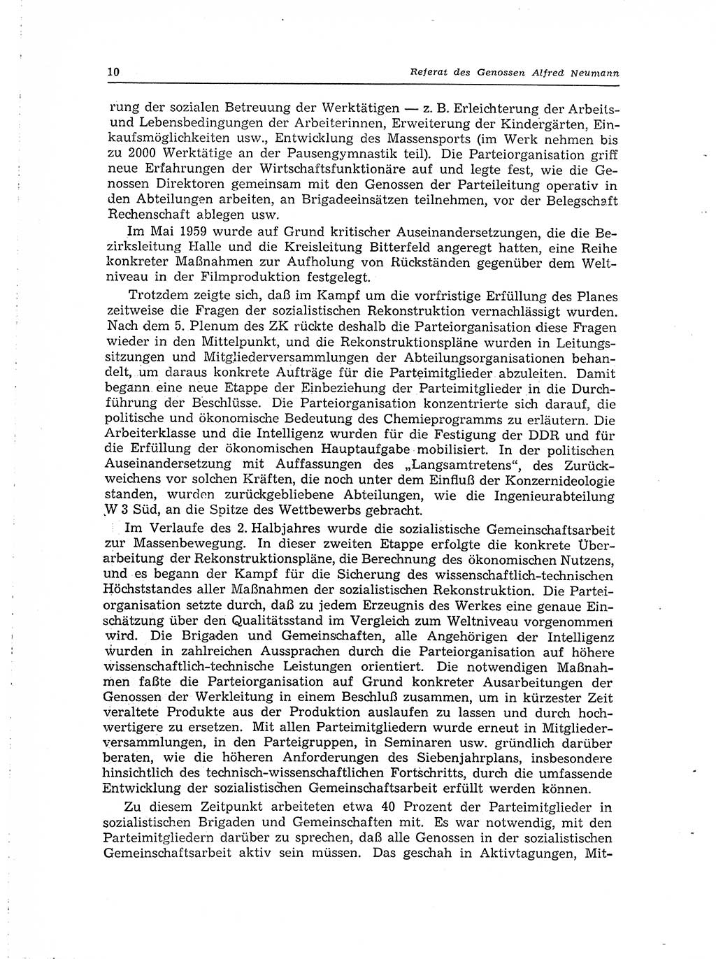 Neuer Weg (NW), Organ des Zentralkomitees (ZK) der SED (Sozialistische Einheitspartei Deutschlands) für Fragen des Parteilebens, 15. Jahrgang [Deutsche Demokratische Republik (DDR)] 1960, Seite 10 (NW ZK SED DDR 1960, S. 10)
