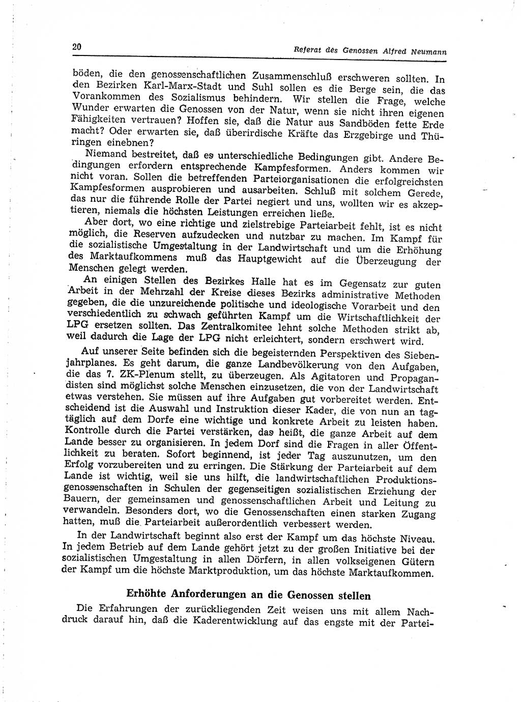 Neuer Weg (NW), Organ des Zentralkomitees (ZK) der SED (Sozialistische Einheitspartei Deutschlands) für Fragen des Parteilebens, 15. Jahrgang [Deutsche Demokratische Republik (DDR)] 1960, Seite 20 (NW ZK SED DDR 1960, S. 20)