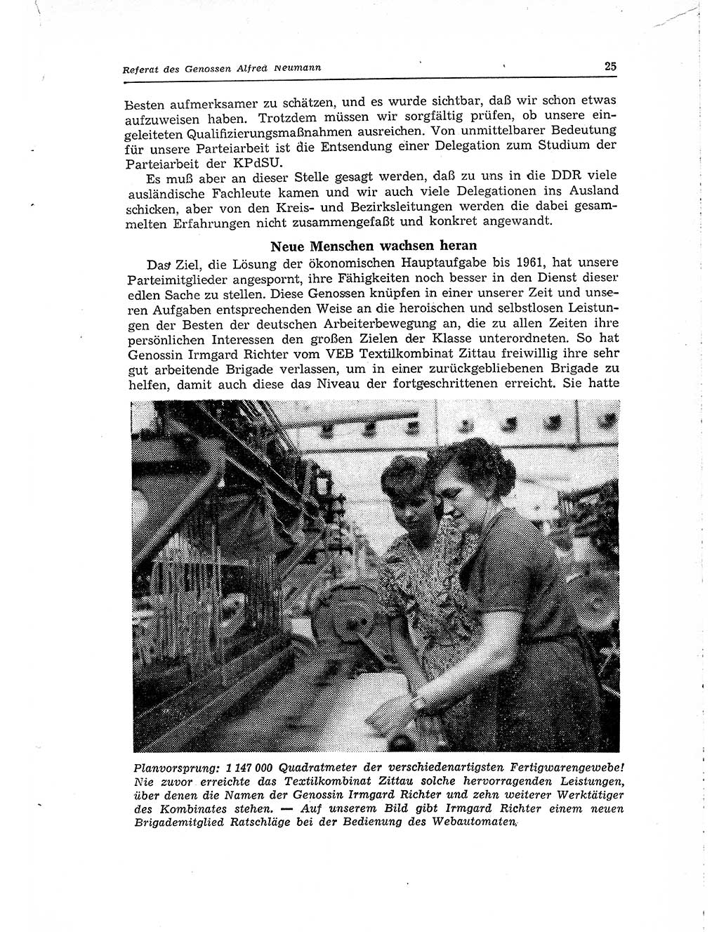 Neuer Weg (NW), Organ des Zentralkomitees (ZK) der SED (Sozialistische Einheitspartei Deutschlands) für Fragen des Parteilebens, 15. Jahrgang [Deutsche Demokratische Republik (DDR)] 1960, Seite 25 (NW ZK SED DDR 1960, S. 25)