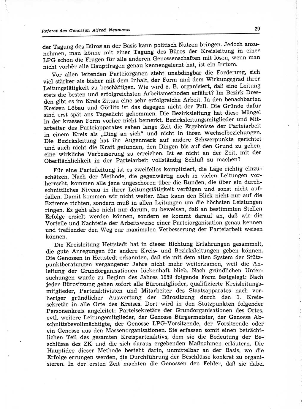 Neuer Weg (NW), Organ des Zentralkomitees (ZK) der SED (Sozialistische Einheitspartei Deutschlands) für Fragen des Parteilebens, 15. Jahrgang [Deutsche Demokratische Republik (DDR)] 1960, Seite 29 (NW ZK SED DDR 1960, S. 29)
