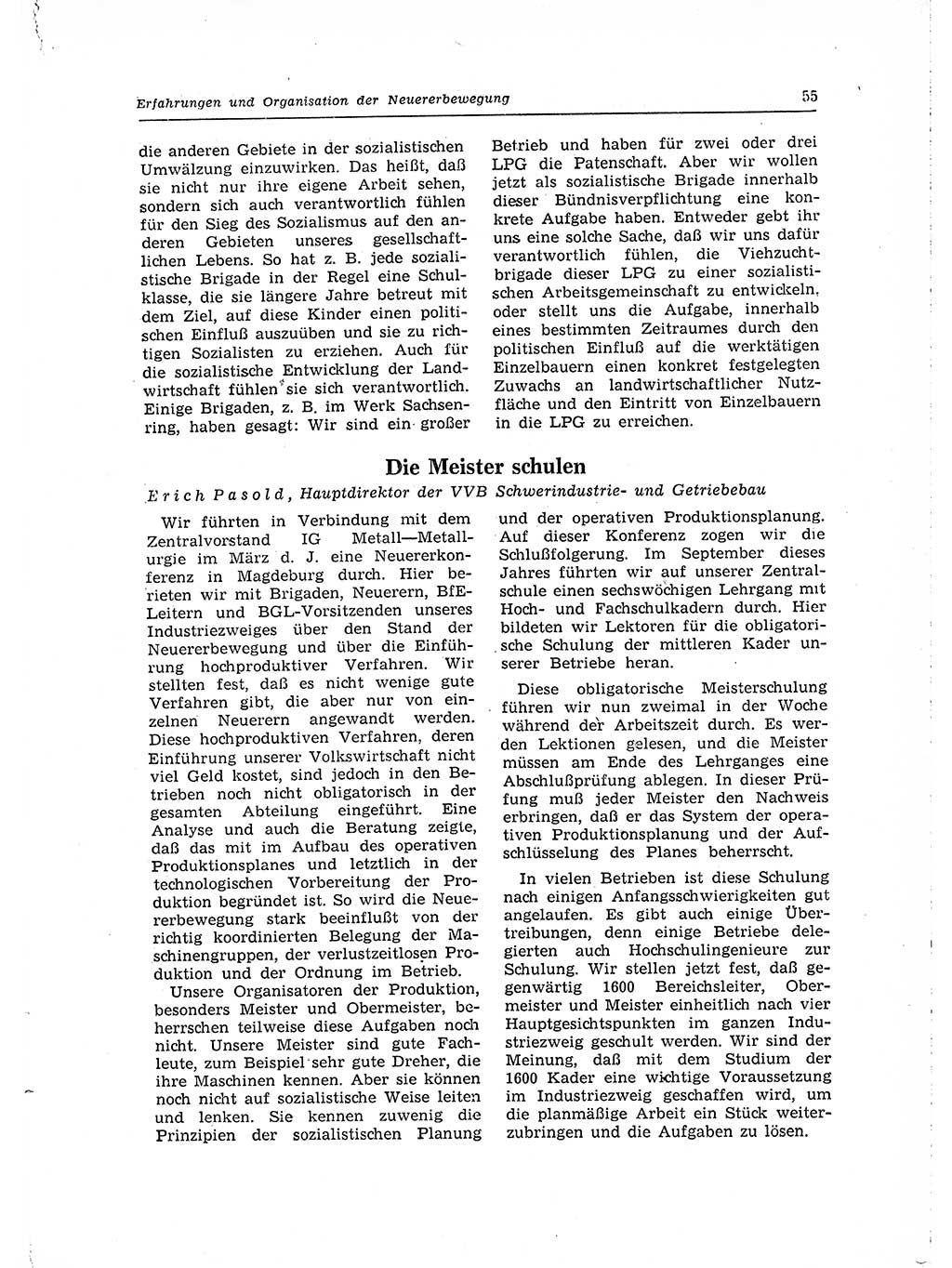 Neuer Weg (NW), Organ des Zentralkomitees (ZK) der SED (Sozialistische Einheitspartei Deutschlands) für Fragen des Parteilebens, 15. Jahrgang [Deutsche Demokratische Republik (DDR)] 1960, Seite 55 (NW ZK SED DDR 1960, S. 55)