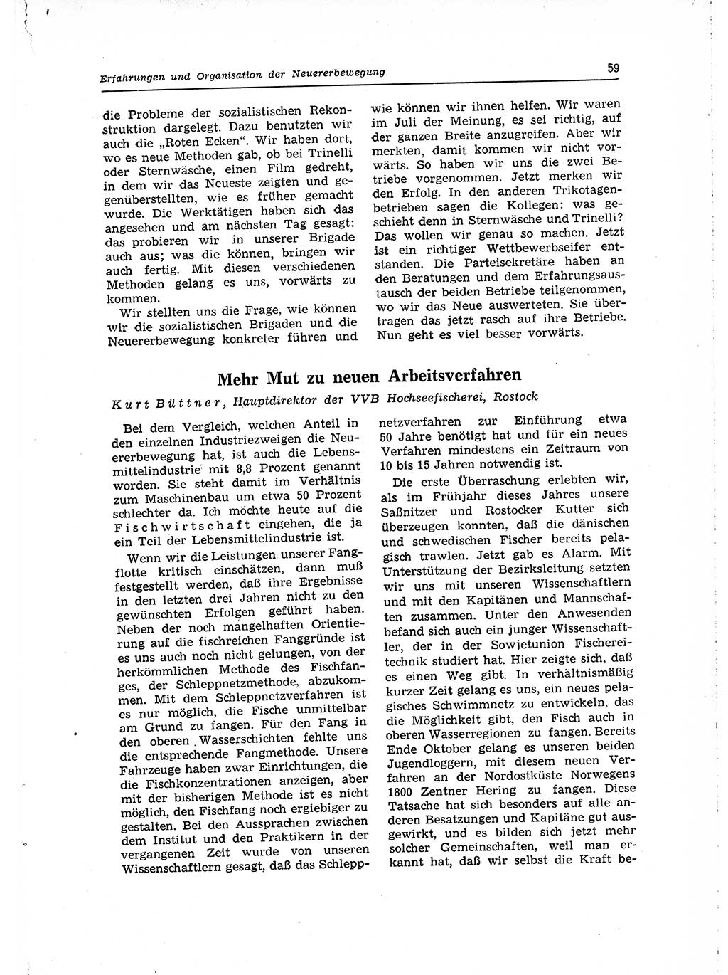 Neuer Weg (NW), Organ des Zentralkomitees (ZK) der SED (Sozialistische Einheitspartei Deutschlands) für Fragen des Parteilebens, 15. Jahrgang [Deutsche Demokratische Republik (DDR)] 1960, Seite 59 (NW ZK SED DDR 1960, S. 59)