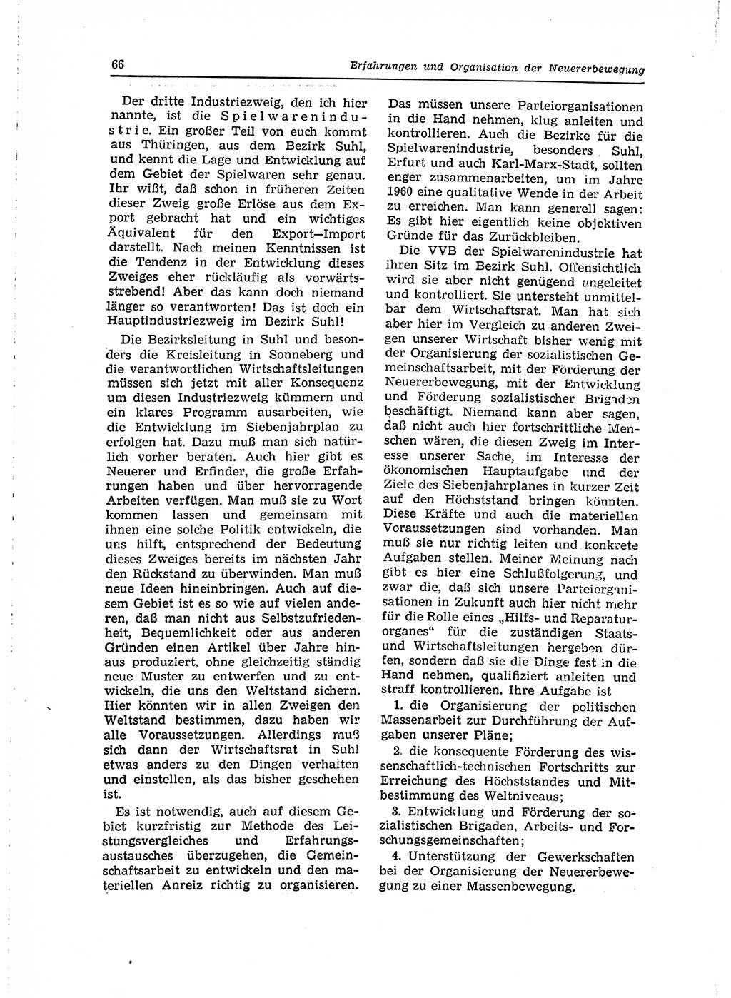Neuer Weg (NW), Organ des Zentralkomitees (ZK) der SED (Sozialistische Einheitspartei Deutschlands) für Fragen des Parteilebens, 15. Jahrgang [Deutsche Demokratische Republik (DDR)] 1960, Seite 66 (NW ZK SED DDR 1960, S. 66)