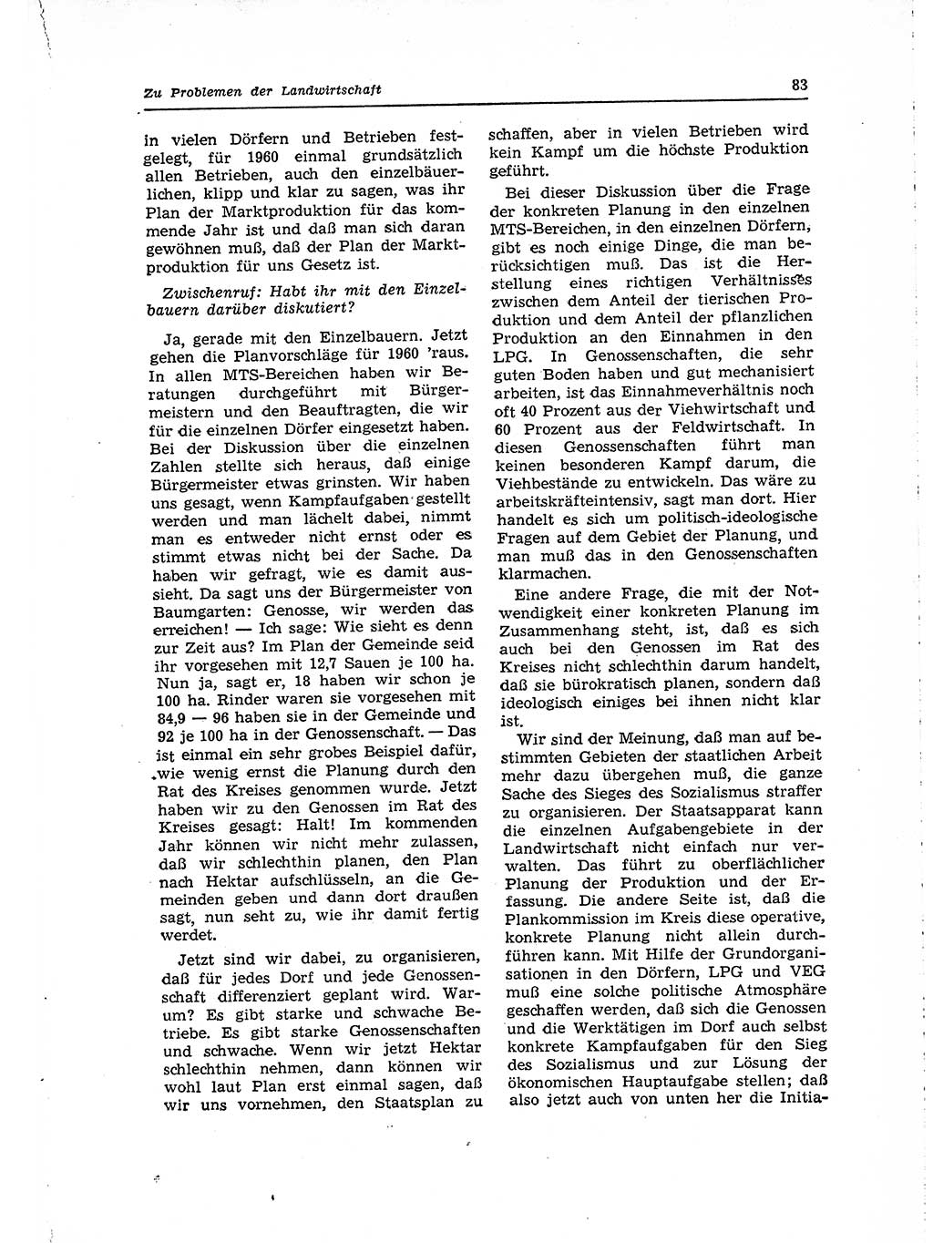 Neuer Weg (NW), Organ des Zentralkomitees (ZK) der SED (Sozialistische Einheitspartei Deutschlands) für Fragen des Parteilebens, 15. Jahrgang [Deutsche Demokratische Republik (DDR)] 1960, Seite 83 (NW ZK SED DDR 1960, S. 83)