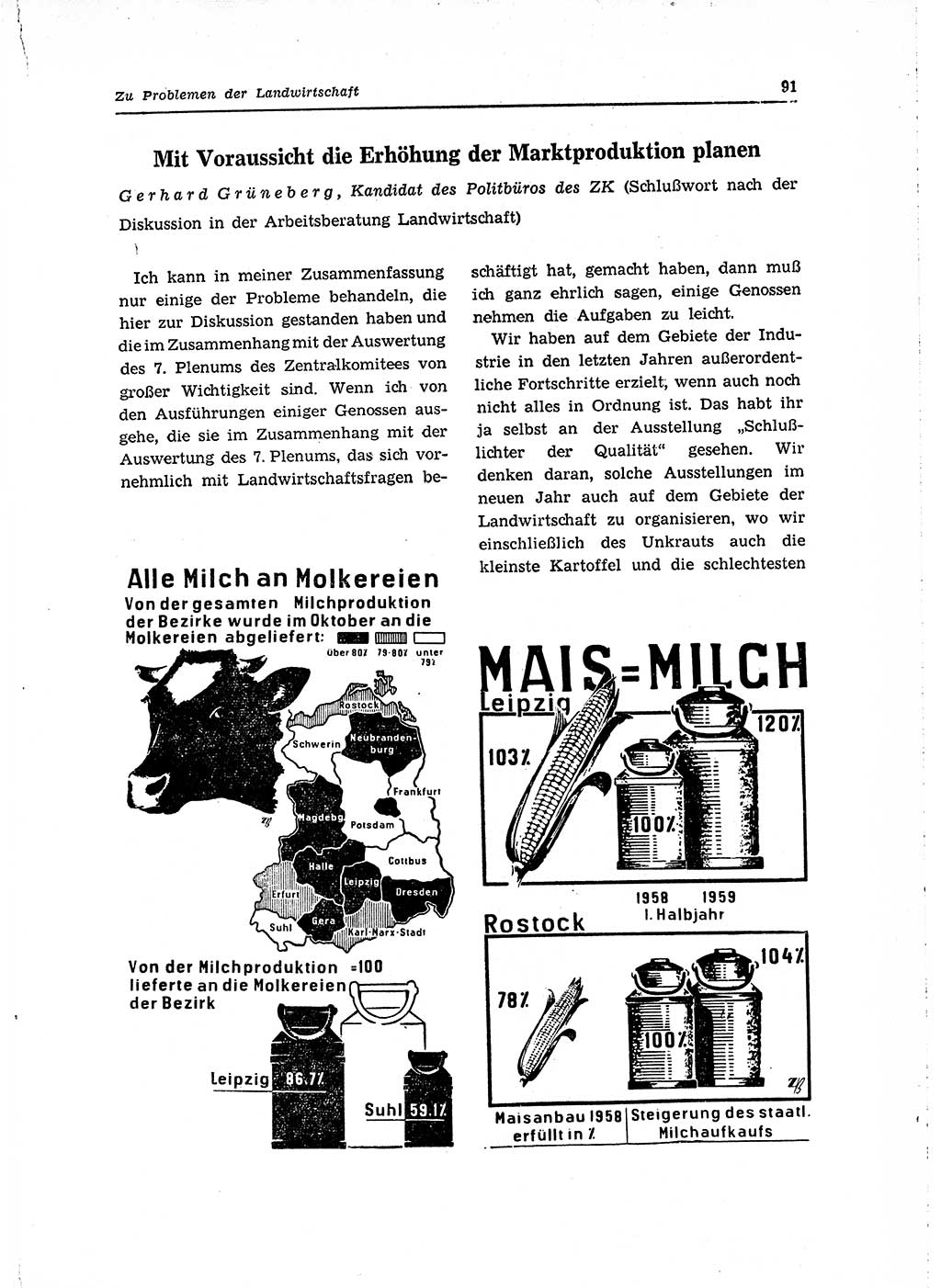 Neuer Weg (NW), Organ des Zentralkomitees (ZK) der SED (Sozialistische Einheitspartei Deutschlands) für Fragen des Parteilebens, 15. Jahrgang [Deutsche Demokratische Republik (DDR)] 1960, Seite 91 (NW ZK SED DDR 1960, S. 91)