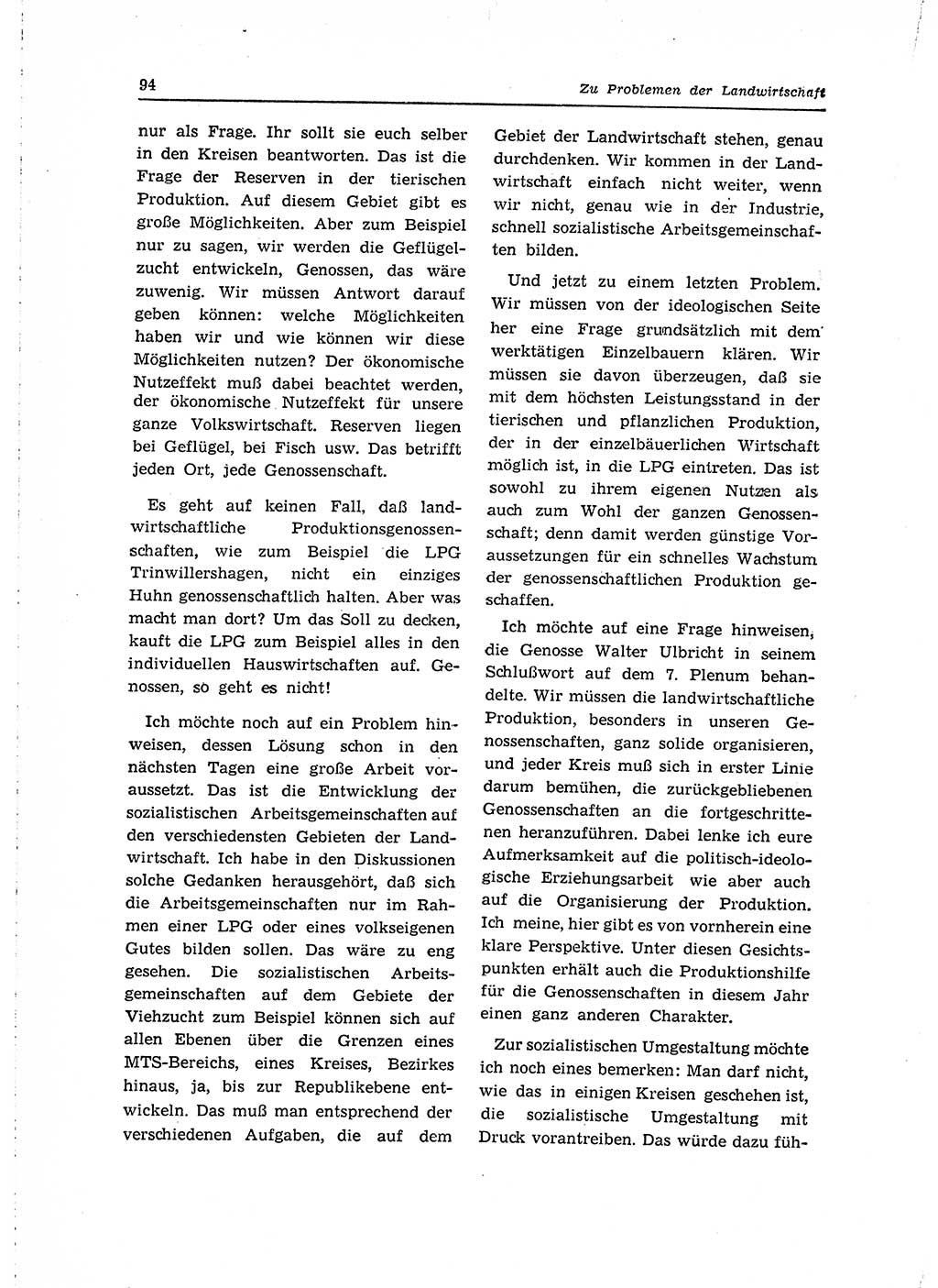 Neuer Weg (NW), Organ des Zentralkomitees (ZK) der SED (Sozialistische Einheitspartei Deutschlands) für Fragen des Parteilebens, 15. Jahrgang [Deutsche Demokratische Republik (DDR)] 1960, Seite 94 (NW ZK SED DDR 1960, S. 94)