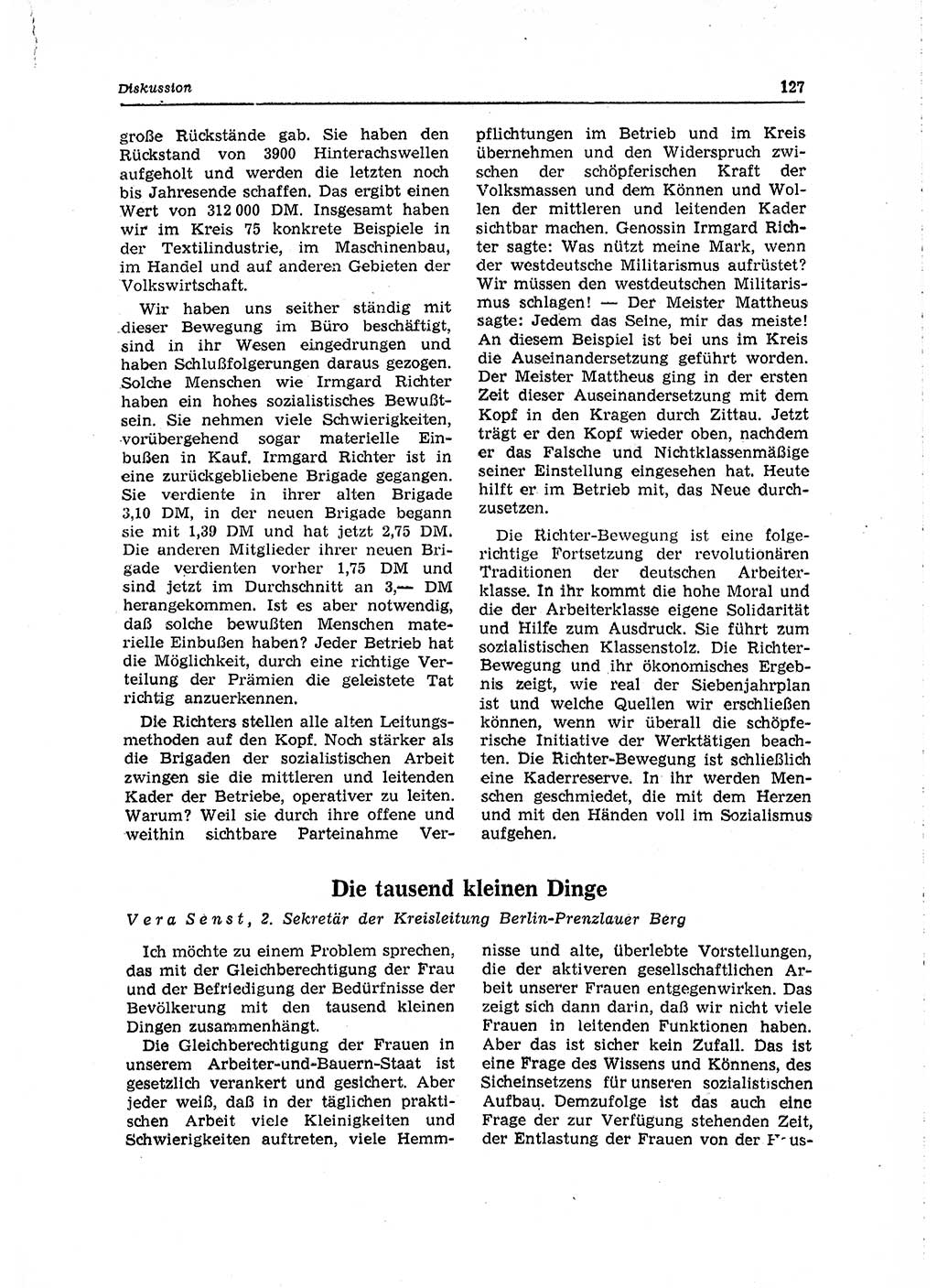 Neuer Weg (NW), Organ des Zentralkomitees (ZK) der SED (Sozialistische Einheitspartei Deutschlands) für Fragen des Parteilebens, 15. Jahrgang [Deutsche Demokratische Republik (DDR)] 1960, Seite 127 (NW ZK SED DDR 1960, S. 127)