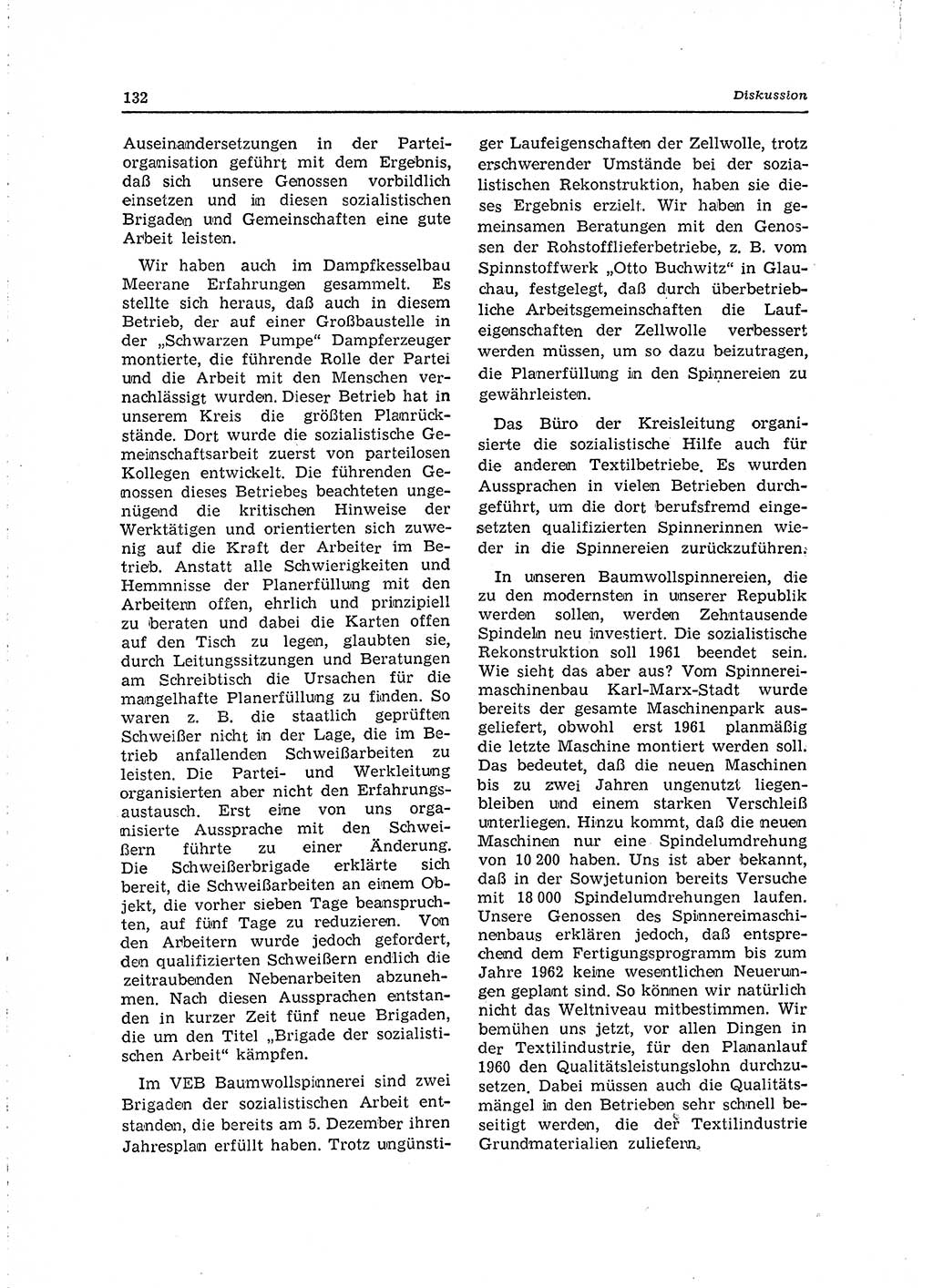 Neuer Weg (NW), Organ des Zentralkomitees (ZK) der SED (Sozialistische Einheitspartei Deutschlands) für Fragen des Parteilebens, 15. Jahrgang [Deutsche Demokratische Republik (DDR)] 1960, Seite 132 (NW ZK SED DDR 1960, S. 132)