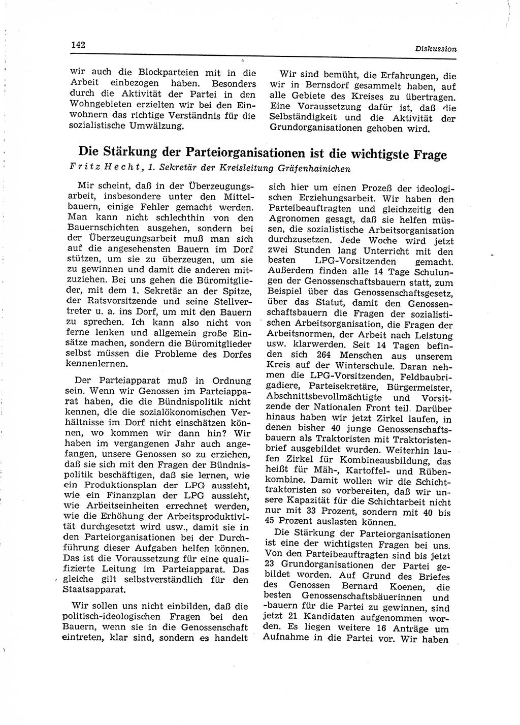 Neuer Weg (NW), Organ des Zentralkomitees (ZK) der SED (Sozialistische Einheitspartei Deutschlands) für Fragen des Parteilebens, 15. Jahrgang [Deutsche Demokratische Republik (DDR)] 1960, Seite 142 (NW ZK SED DDR 1960, S. 142)