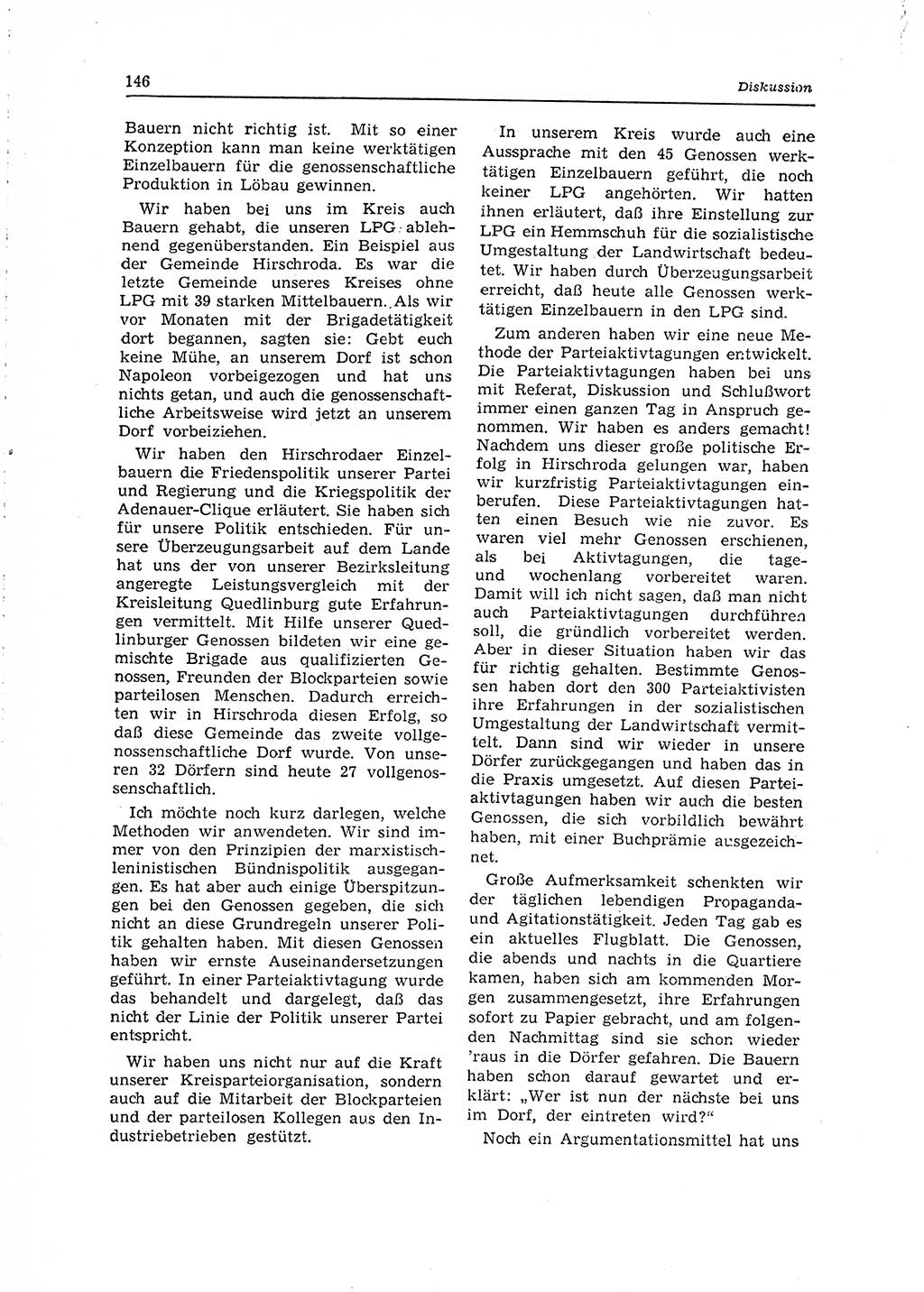 Neuer Weg (NW), Organ des Zentralkomitees (ZK) der SED (Sozialistische Einheitspartei Deutschlands) für Fragen des Parteilebens, 15. Jahrgang [Deutsche Demokratische Republik (DDR)] 1960, Seite 146 (NW ZK SED DDR 1960, S. 146)