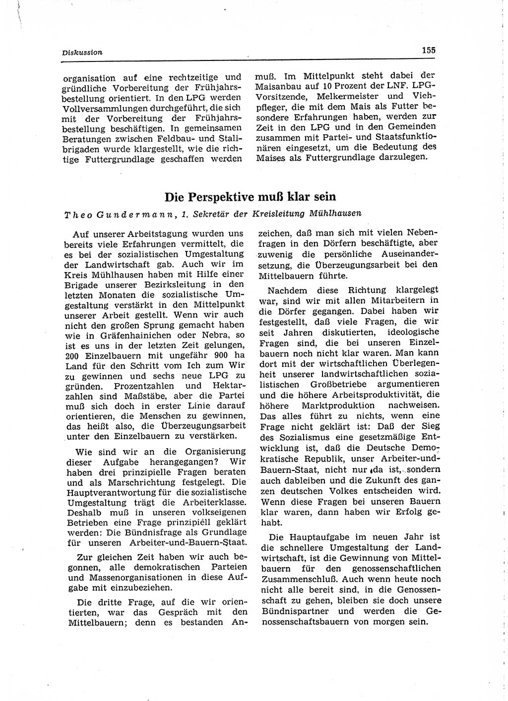 Neuer Weg (NW), Organ des Zentralkomitees (ZK) der SED (Sozialistische Einheitspartei Deutschlands) für Fragen des Parteilebens, 15. Jahrgang [Deutsche Demokratische Republik (DDR)] 1960, Seite 155 (NW ZK SED DDR 1960, S. 155)