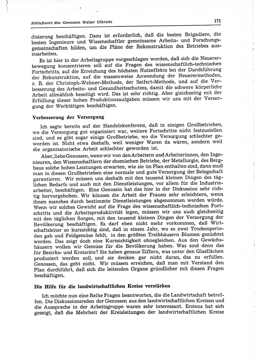Neuer Weg (NW), Organ des Zentralkomitees (ZK) der SED (Sozialistische Einheitspartei Deutschlands) für Fragen des Parteilebens, 15. Jahrgang [Deutsche Demokratische Republik (DDR)] 1960, Seite 171 (NW ZK SED DDR 1960, S. 171)