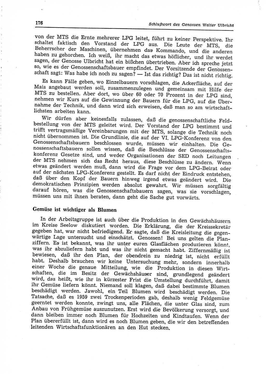 Neuer Weg (NW), Organ des Zentralkomitees (ZK) der SED (Sozialistische Einheitspartei Deutschlands) für Fragen des Parteilebens, 15. Jahrgang [Deutsche Demokratische Republik (DDR)] 1960, Seite 176 (NW ZK SED DDR 1960, S. 176)