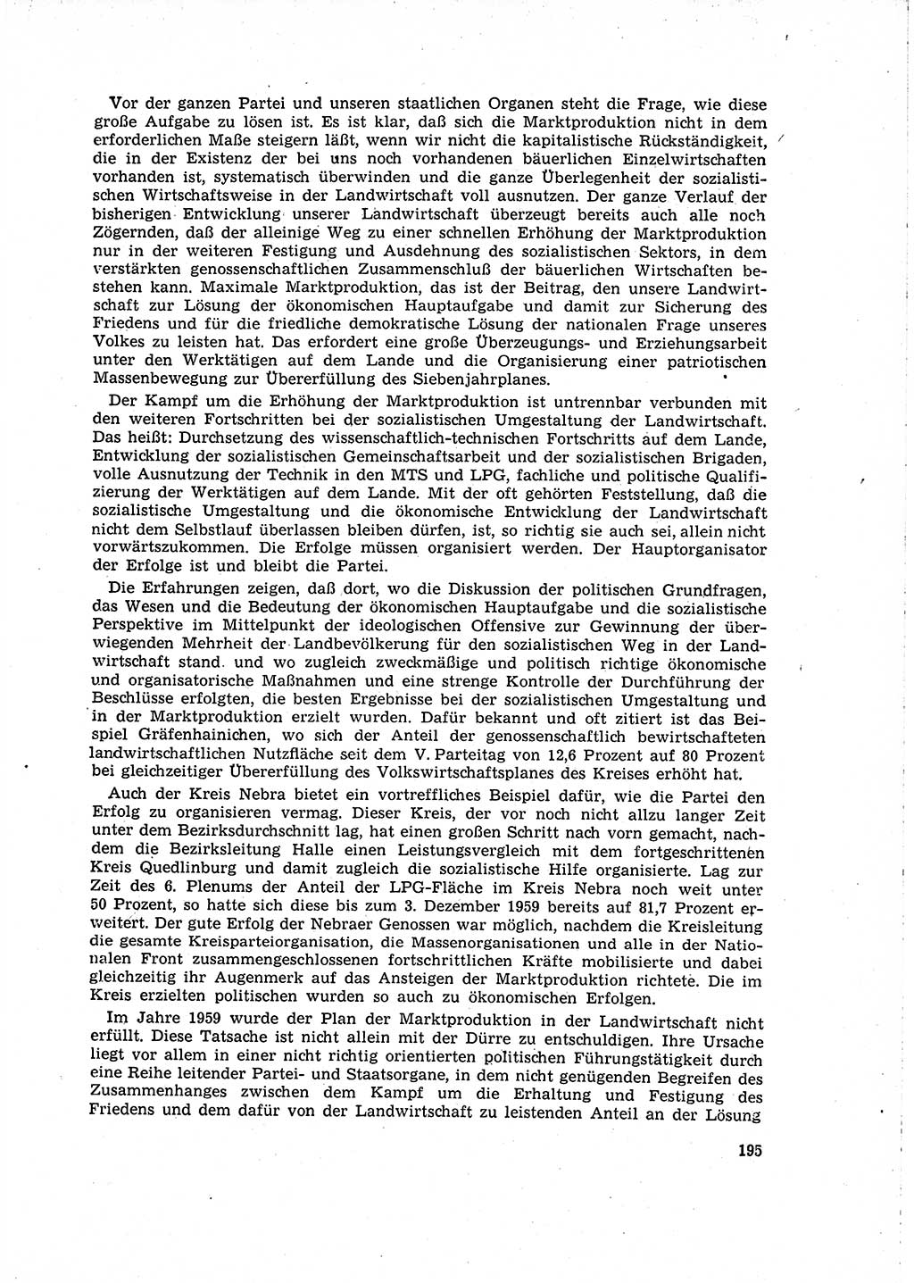 Neuer Weg (NW), Organ des Zentralkomitees (ZK) der SED (Sozialistische Einheitspartei Deutschlands) für Fragen des Parteilebens, 15. Jahrgang [Deutsche Demokratische Republik (DDR)] 1960, Seite 195 (NW ZK SED DDR 1960, S. 195)