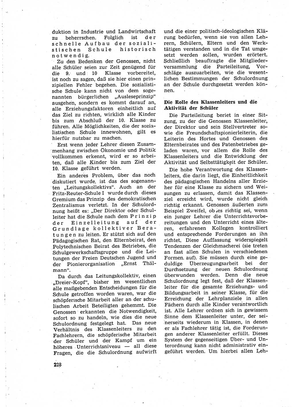 Neuer Weg (NW), Organ des Zentralkomitees (ZK) der SED (Sozialistische Einheitspartei Deutschlands) für Fragen des Parteilebens, 15. Jahrgang [Deutsche Demokratische Republik (DDR)] 1960, Seite 228 (NW ZK SED DDR 1960, S. 228)
