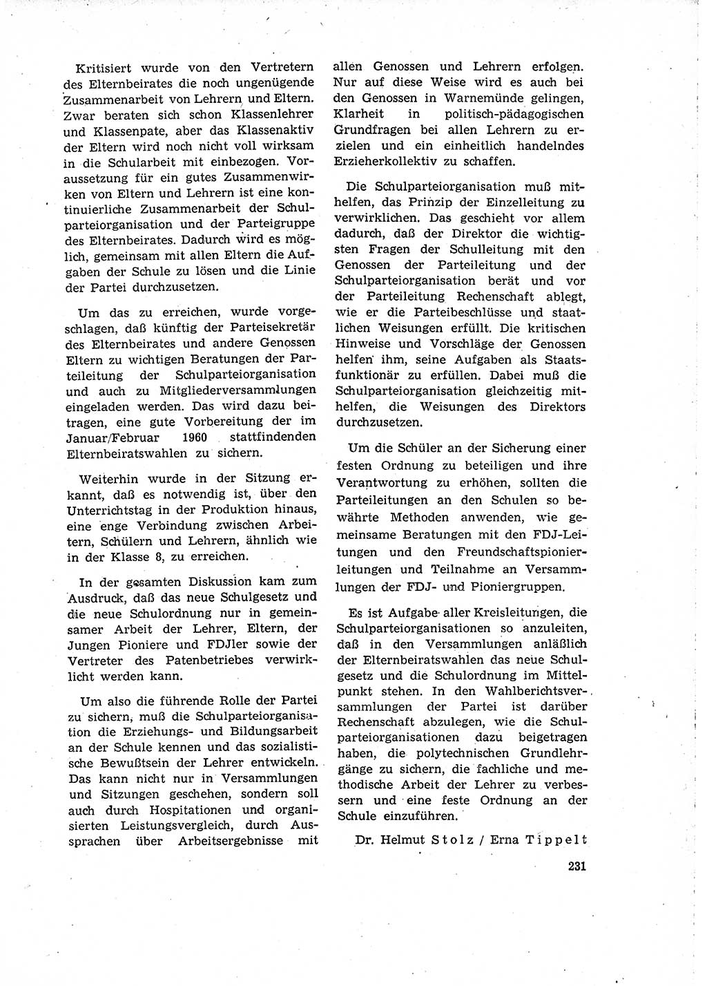 Neuer Weg (NW), Organ des Zentralkomitees (ZK) der SED (Sozialistische Einheitspartei Deutschlands) für Fragen des Parteilebens, 15. Jahrgang [Deutsche Demokratische Republik (DDR)] 1960, Seite 231 (NW ZK SED DDR 1960, S. 231)