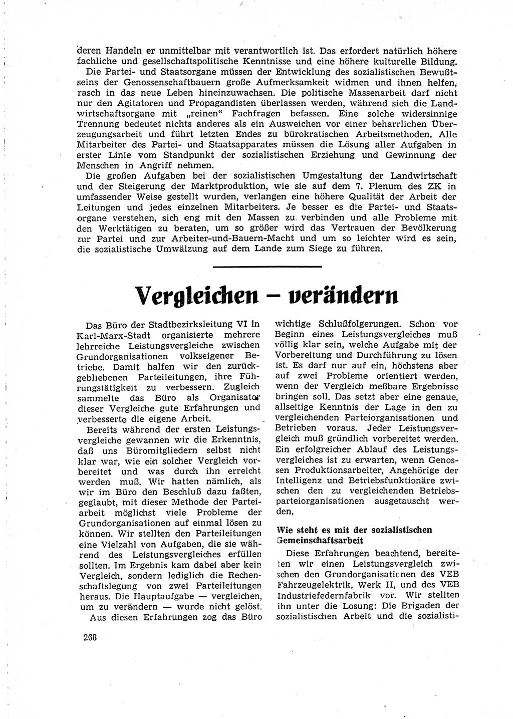 Neuer Weg (NW), Organ des Zentralkomitees (ZK) der SED (Sozialistische Einheitspartei Deutschlands) für Fragen des Parteilebens, 15. Jahrgang [Deutsche Demokratische Republik (DDR)] 1960, Seite 268 (NW ZK SED DDR 1960, S. 268)