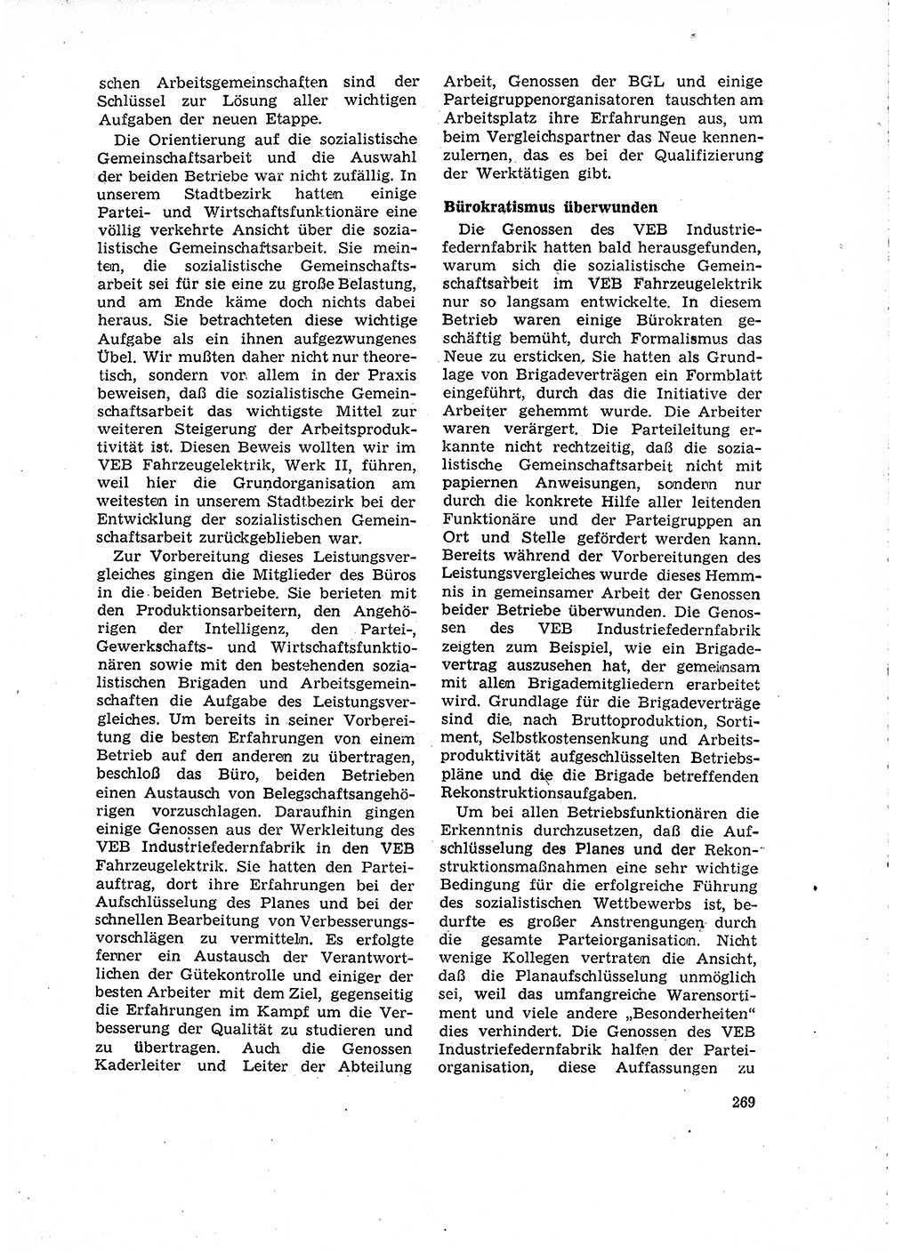 Neuer Weg (NW), Organ des Zentralkomitees (ZK) der SED (Sozialistische Einheitspartei Deutschlands) für Fragen des Parteilebens, 15. Jahrgang [Deutsche Demokratische Republik (DDR)] 1960, Seite 269 (NW ZK SED DDR 1960, S. 269)