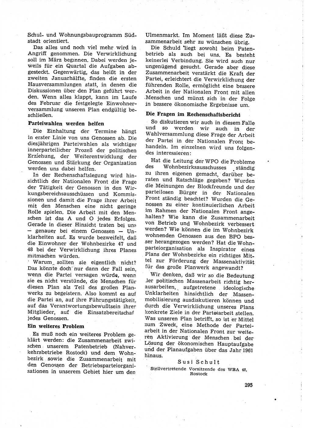 Neuer Weg (NW), Organ des Zentralkomitees (ZK) der SED (Sozialistische Einheitspartei Deutschlands) für Fragen des Parteilebens, 15. Jahrgang [Deutsche Demokratische Republik (DDR)] 1960, Seite 295 (NW ZK SED DDR 1960, S. 295)