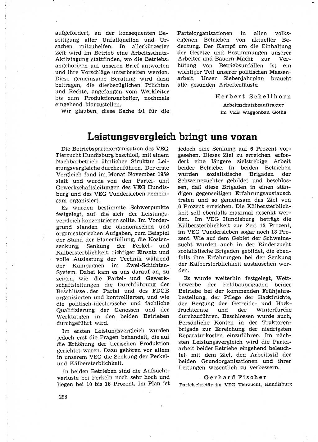 Neuer Weg (NW), Organ des Zentralkomitees (ZK) der SED (Sozialistische Einheitspartei Deutschlands) für Fragen des Parteilebens, 15. Jahrgang [Deutsche Demokratische Republik (DDR)] 1960, Seite 298 (NW ZK SED DDR 1960, S. 298)