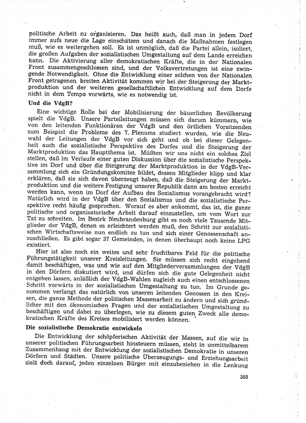 Neuer Weg (NW), Organ des Zentralkomitees (ZK) der SED (Sozialistische Einheitspartei Deutschlands) für Fragen des Parteilebens, 15. Jahrgang [Deutsche Demokratische Republik (DDR)] 1960, Seite 305 (NW ZK SED DDR 1960, S. 305)