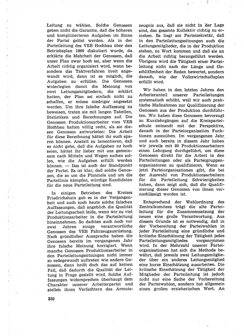 Neuer Weg (NW), Organ des Zentralkomitees (ZK) der SED (Sozialistische Einheitspartei Deutschlands) für Fragen des Parteilebens, 15. Jahrgang [Deutsche Demokratische Republik (DDR)] 1960, Seite 330 (NW ZK SED DDR 1960, S. 330)
