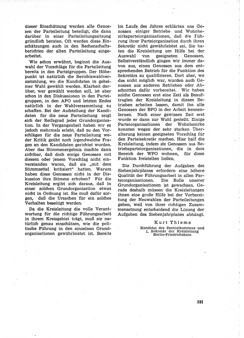 Neuer Weg (NW), Organ des Zentralkomitees (ZK) der SED (Sozialistische Einheitspartei Deutschlands) für Fragen des Parteilebens, 15. Jahrgang [Deutsche Demokratische Republik (DDR)] 1960, Seite 331 (NW ZK SED DDR 1960, S. 331)