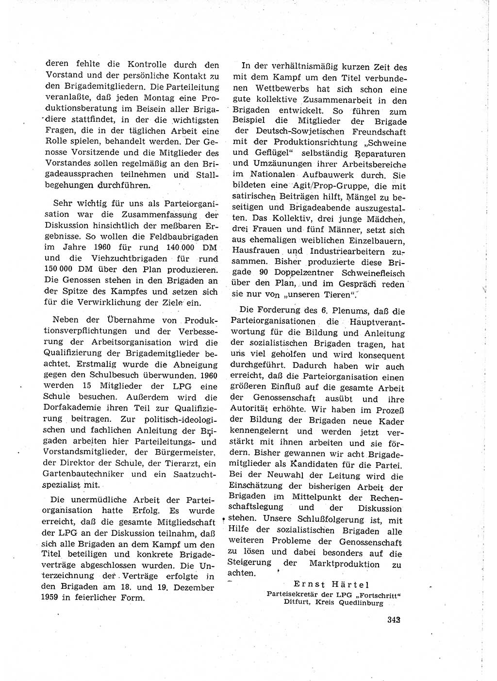 Neuer Weg (NW), Organ des Zentralkomitees (ZK) der SED (Sozialistische Einheitspartei Deutschlands) für Fragen des Parteilebens, 15. Jahrgang [Deutsche Demokratische Republik (DDR)] 1960, Seite 343 (NW ZK SED DDR 1960, S. 343)