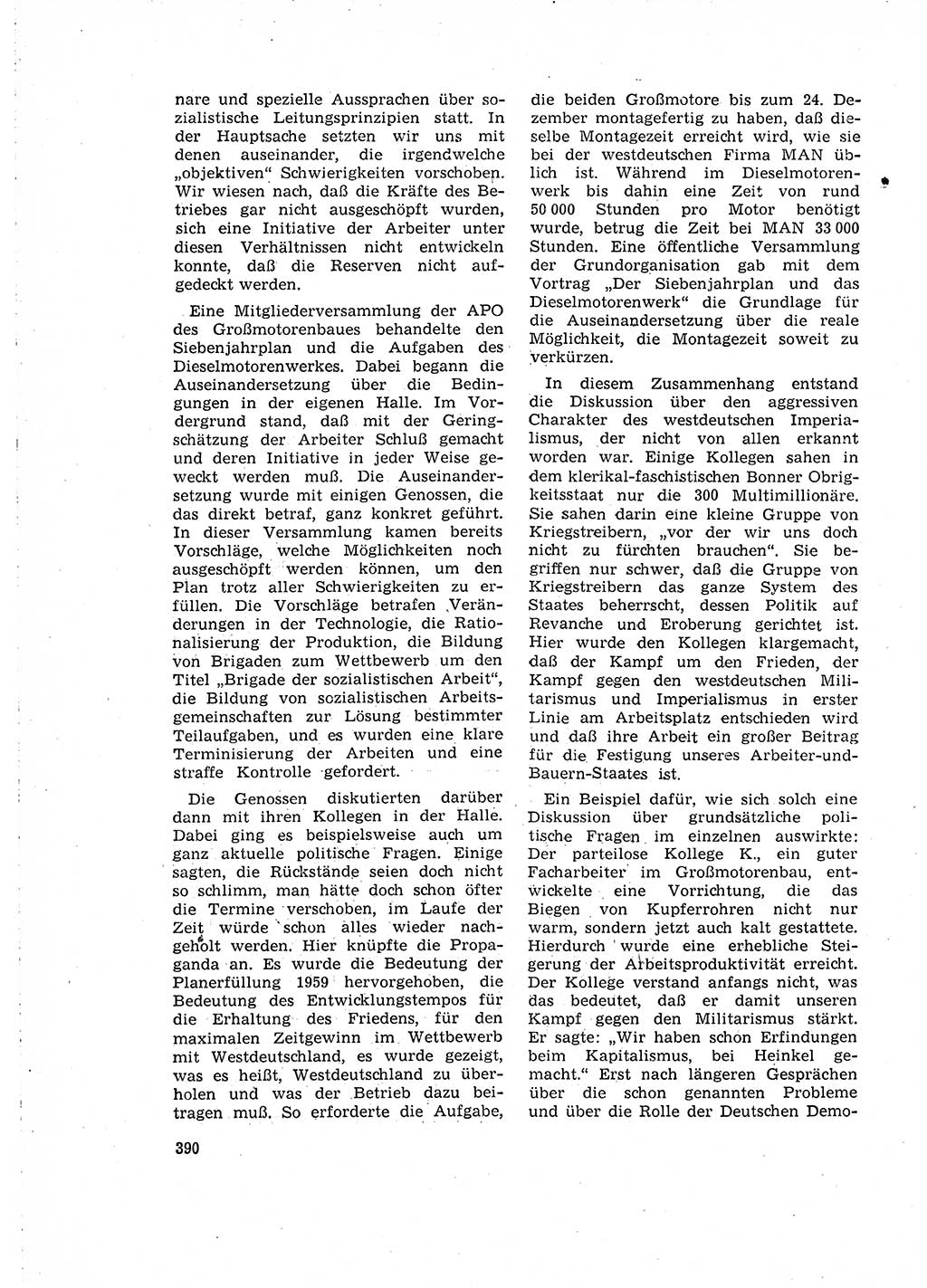 Neuer Weg (NW), Organ des Zentralkomitees (ZK) der SED (Sozialistische Einheitspartei Deutschlands) für Fragen des Parteilebens, 15. Jahrgang [Deutsche Demokratische Republik (DDR)] 1960, Seite 390 (NW ZK SED DDR 1960, S. 390)