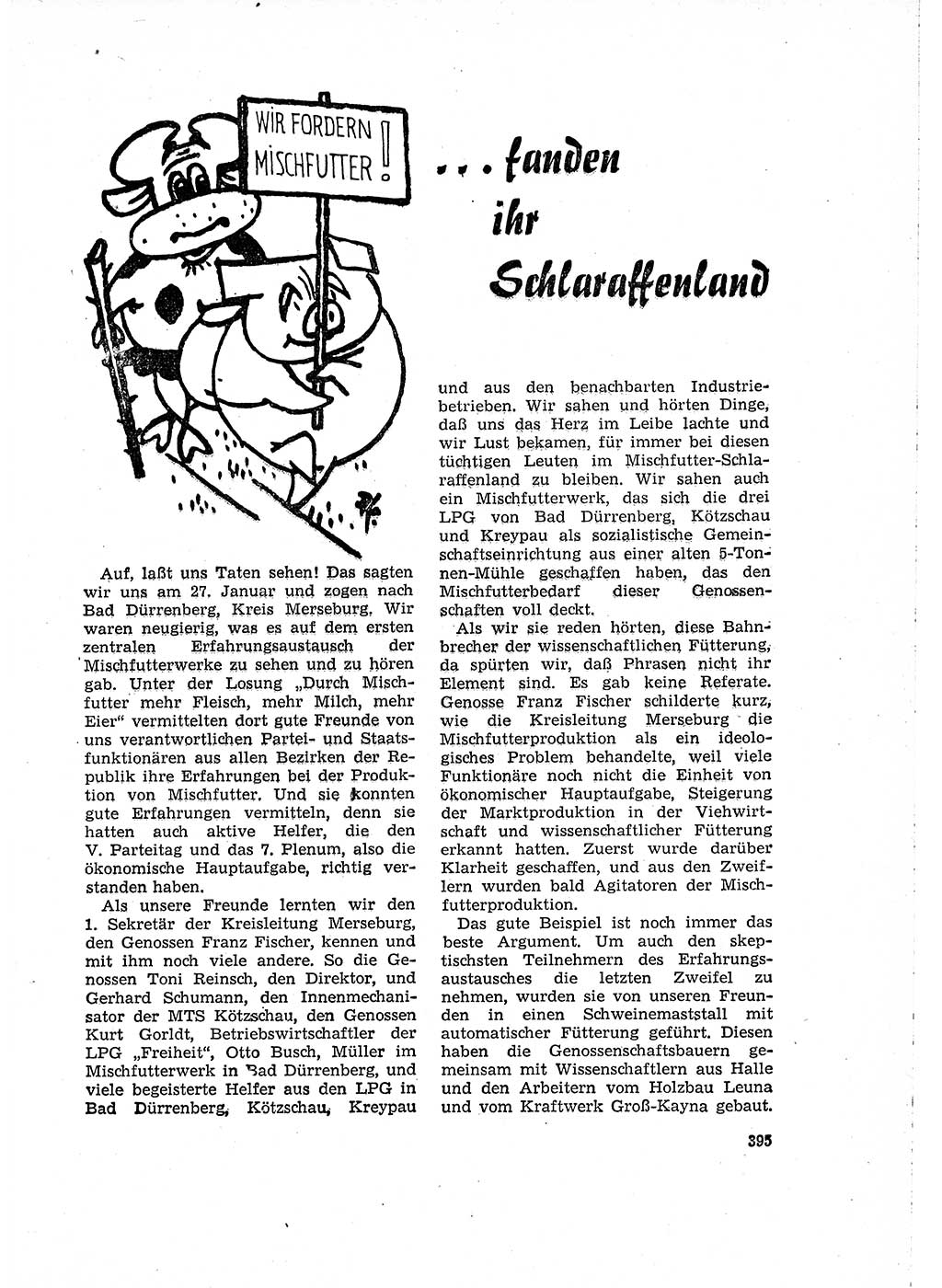 Neuer Weg (NW), Organ des Zentralkomitees (ZK) der SED (Sozialistische Einheitspartei Deutschlands) für Fragen des Parteilebens, 15. Jahrgang [Deutsche Demokratische Republik (DDR)] 1960, Seite 395 (NW ZK SED DDR 1960, S. 395)