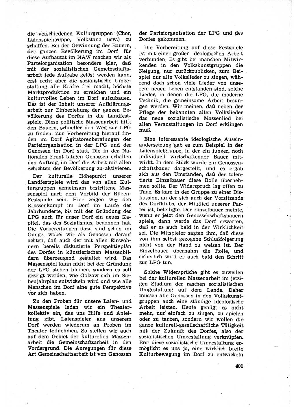 Neuer Weg (NW), Organ des Zentralkomitees (ZK) der SED (Sozialistische Einheitspartei Deutschlands) für Fragen des Parteilebens, 15. Jahrgang [Deutsche Demokratische Republik (DDR)] 1960, Seite 401 (NW ZK SED DDR 1960, S. 401)